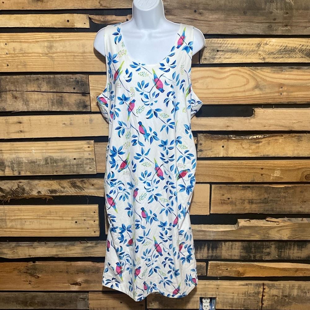 Motherhood Maternity Women’s Sleeveless Ruched Sheath Dress Bird Floral XL
